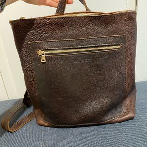 GUC Portland Leather Goods Tote Backpack in Coldbrew ☕️